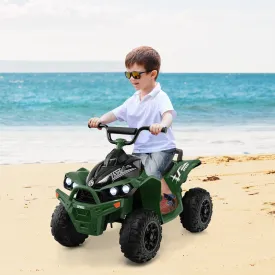12V Kids Ride On ATV with 2 Speeds and LED Lights-Green