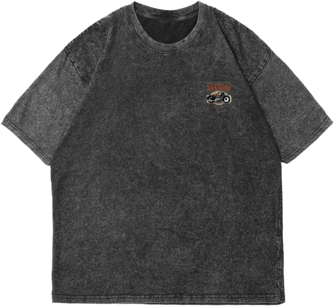 American Route 66 Classic Two Sides Retro Short Sleeve Shirt Men's Round Neck Sports T-Shirt