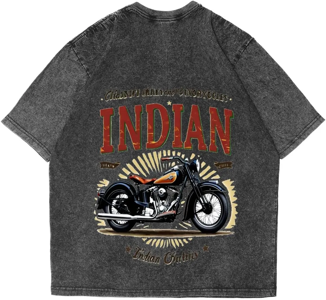 American Route 66 Classic Two Sides Retro Short Sleeve Shirt Men's Round Neck Sports T-Shirt
