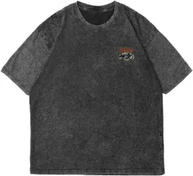 American Route 66 Classic Two Sides Retro Short Sleeve Shirt Men's Round Neck Sports T-Shirt