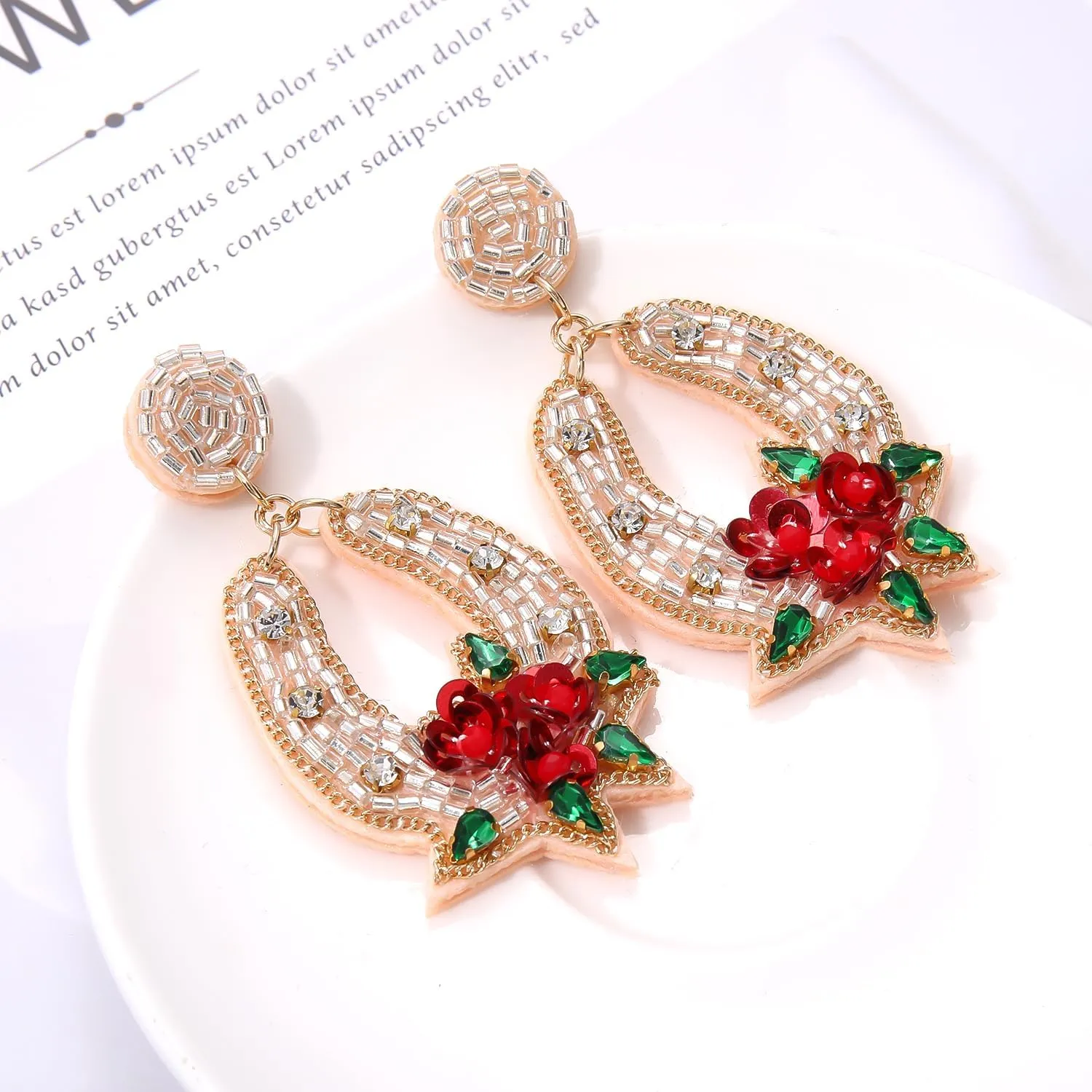 Beaded Earrings Derby Riding Suit Dangle Earrings Kentucky Derby Race Day Earrings Horse Racing Fan Jewelry Horse Racing Accessories