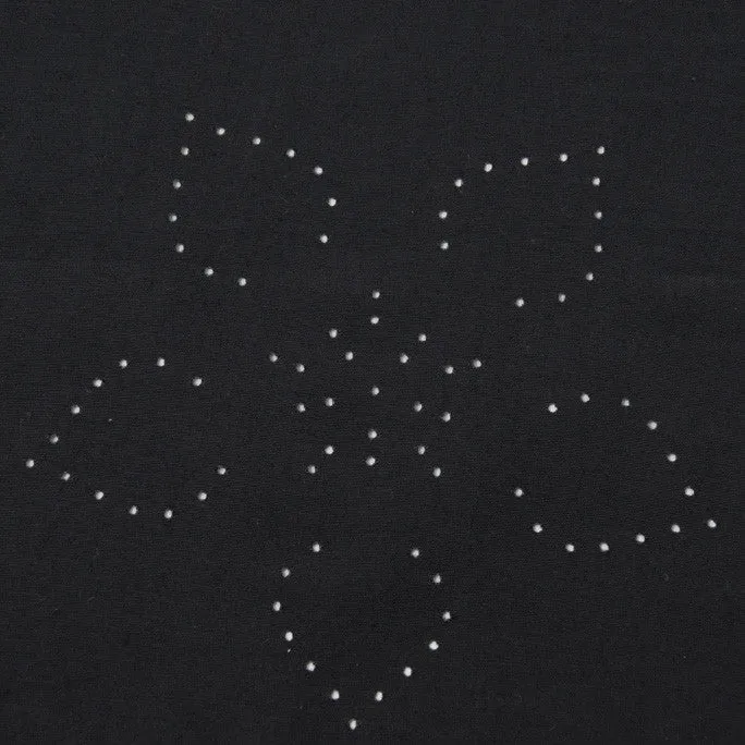 Black Poplin Floral Laser Pattern 44