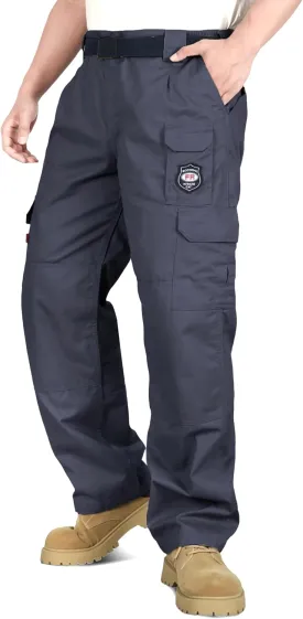 BOCOMAL Men's FR Cargo Pants Flame Resistant Pants Midweight 7.5oz (7 Pockets) Multi-Pockets FR Pants