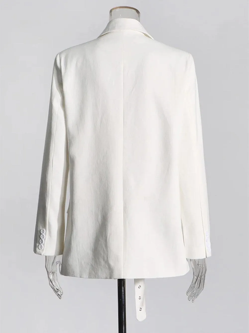 Danai Spliced Button Belt Blazer