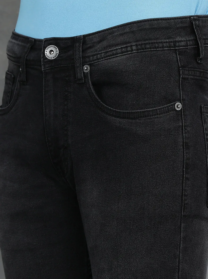 Dark Grey Washed Slim Fit Jeans | GreenFibre