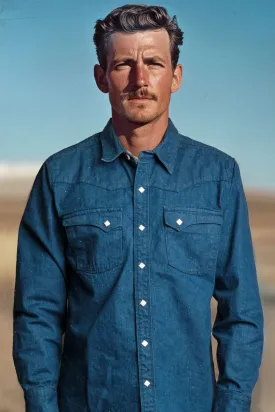 Freenote Cloth - Calico Pacific Blue Denim Shirt