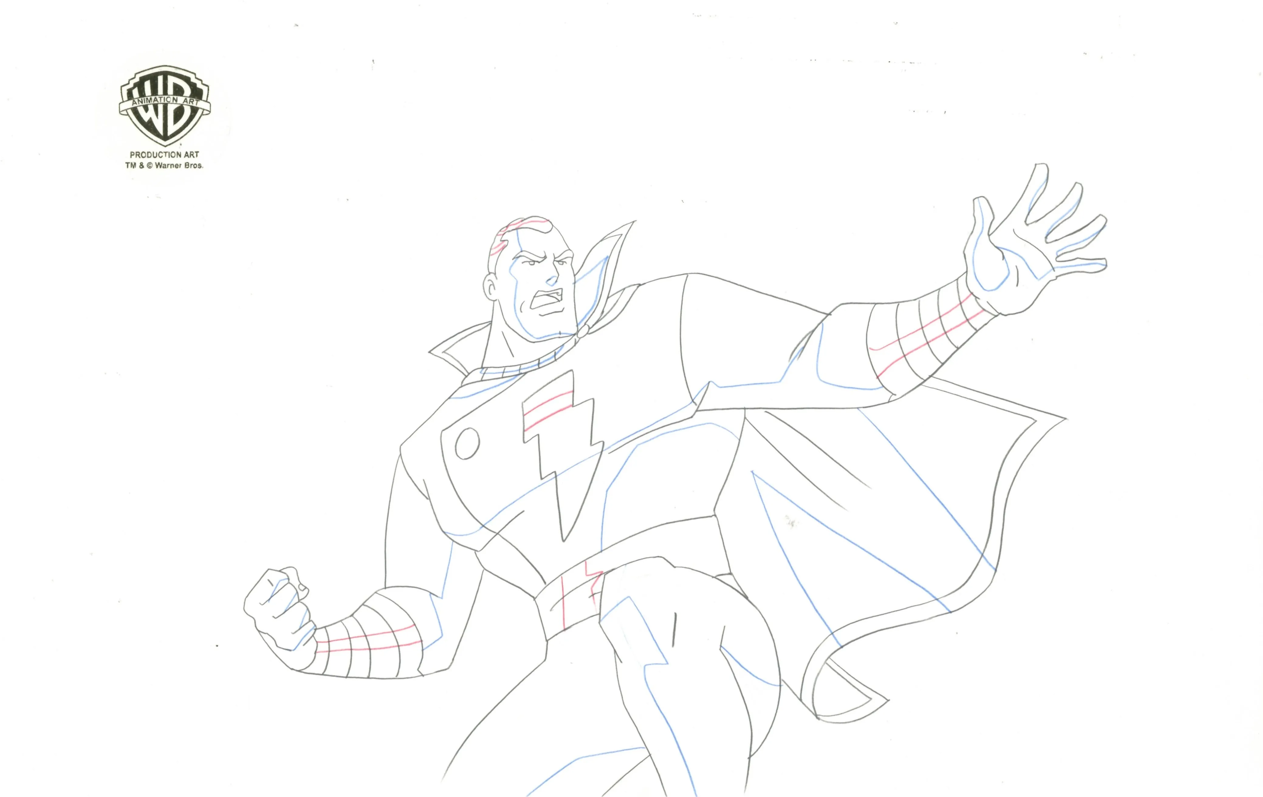 Justice League Unlimited Original Production Drawing: Shazam
