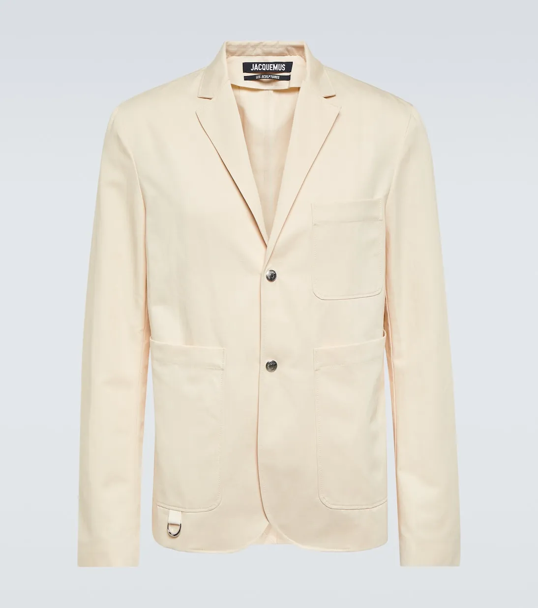 La veste jean cotton and linen blazer Jacquemus, beige