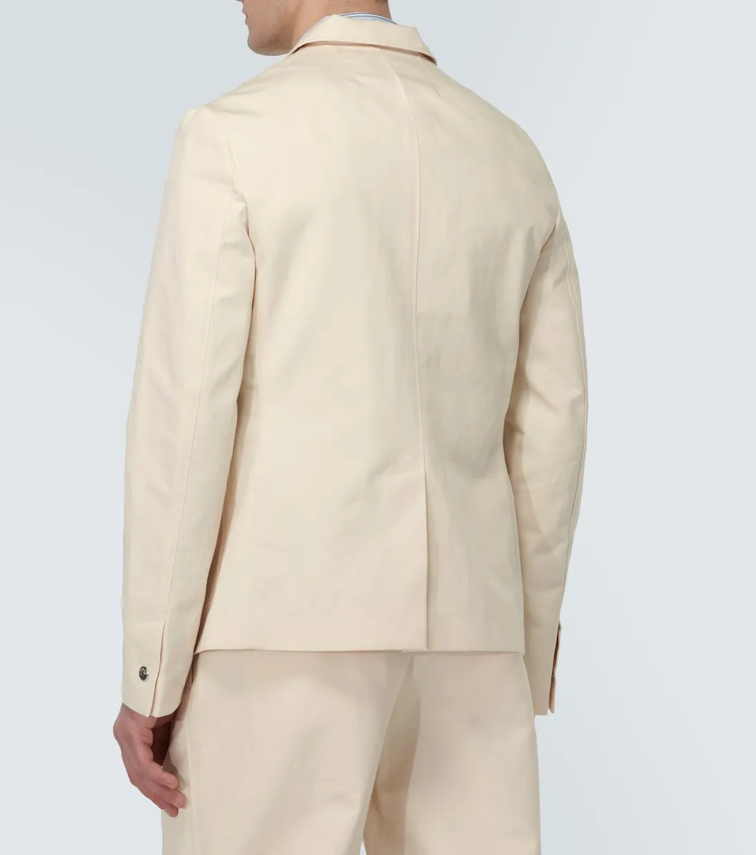 La veste jean cotton and linen blazer Jacquemus, beige