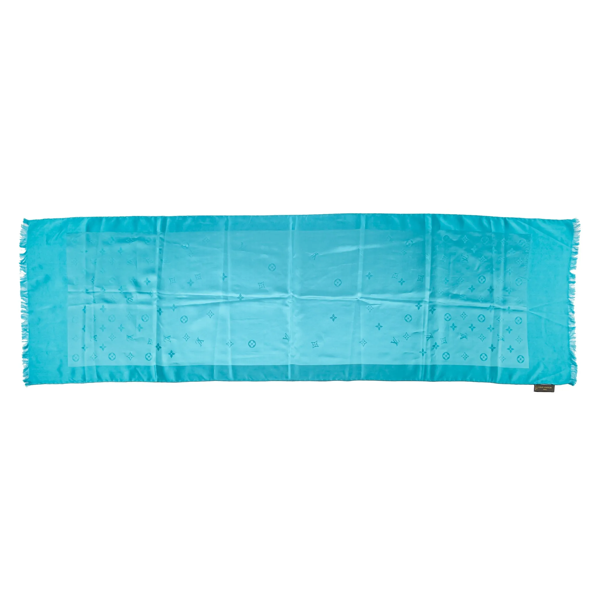 LOUIS VUITTON Silk Oblong Scarf - Turquoise