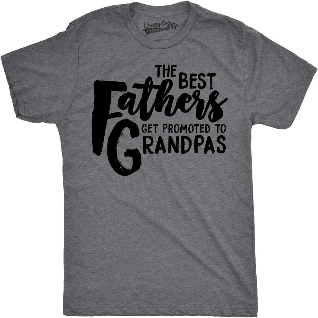 Mens Best Fathers Get Promoted to Grandpas Funny Family Relationship T Shirt