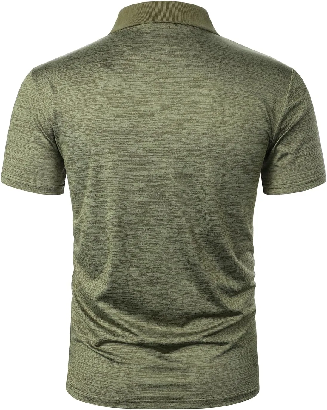 Men's Polo Shirts Short Sleeve Striped Contrast Collar Golf Polo with Pocket Casual Cotton T Shirts for Men