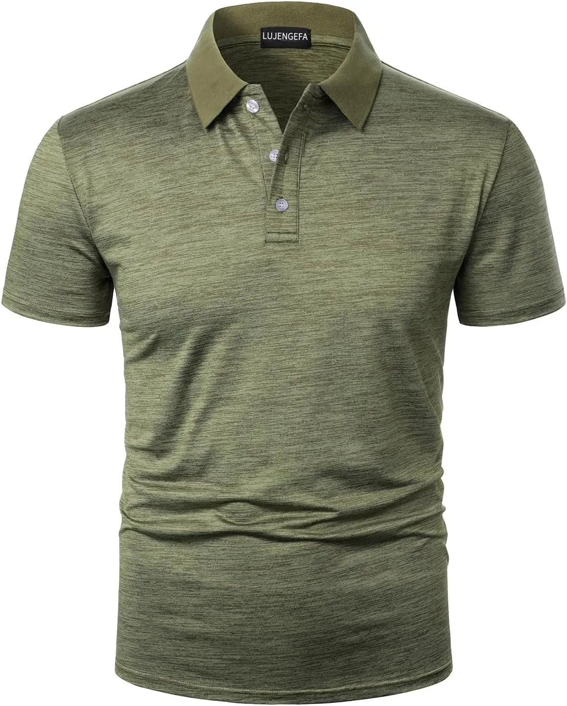 Men's Polo Shirts Short Sleeve Striped Contrast Collar Golf Polo with Pocket Casual Cotton T Shirts for Men