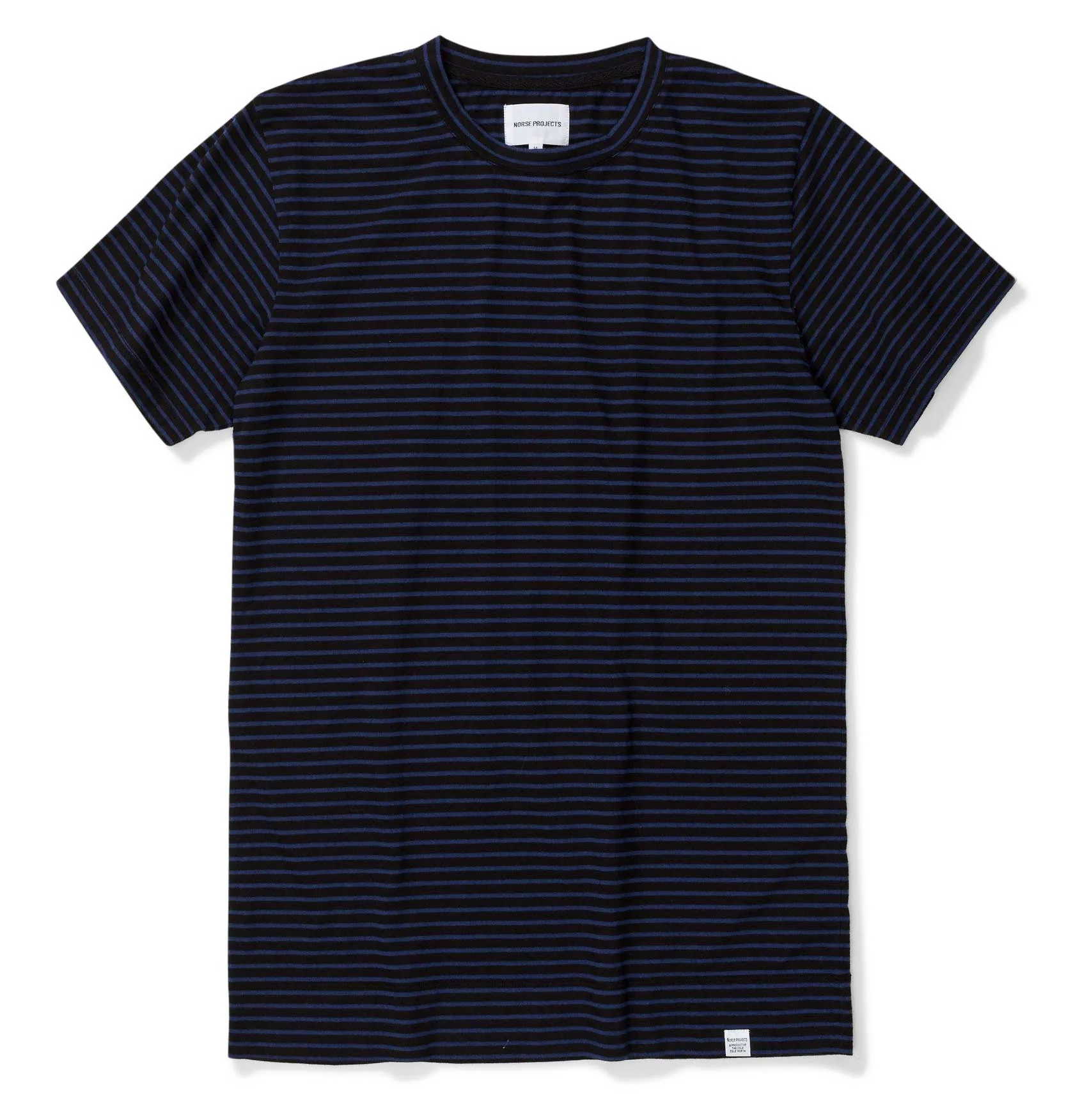 Norse Projects Niels Indigo Stripe T-Shirt – Black