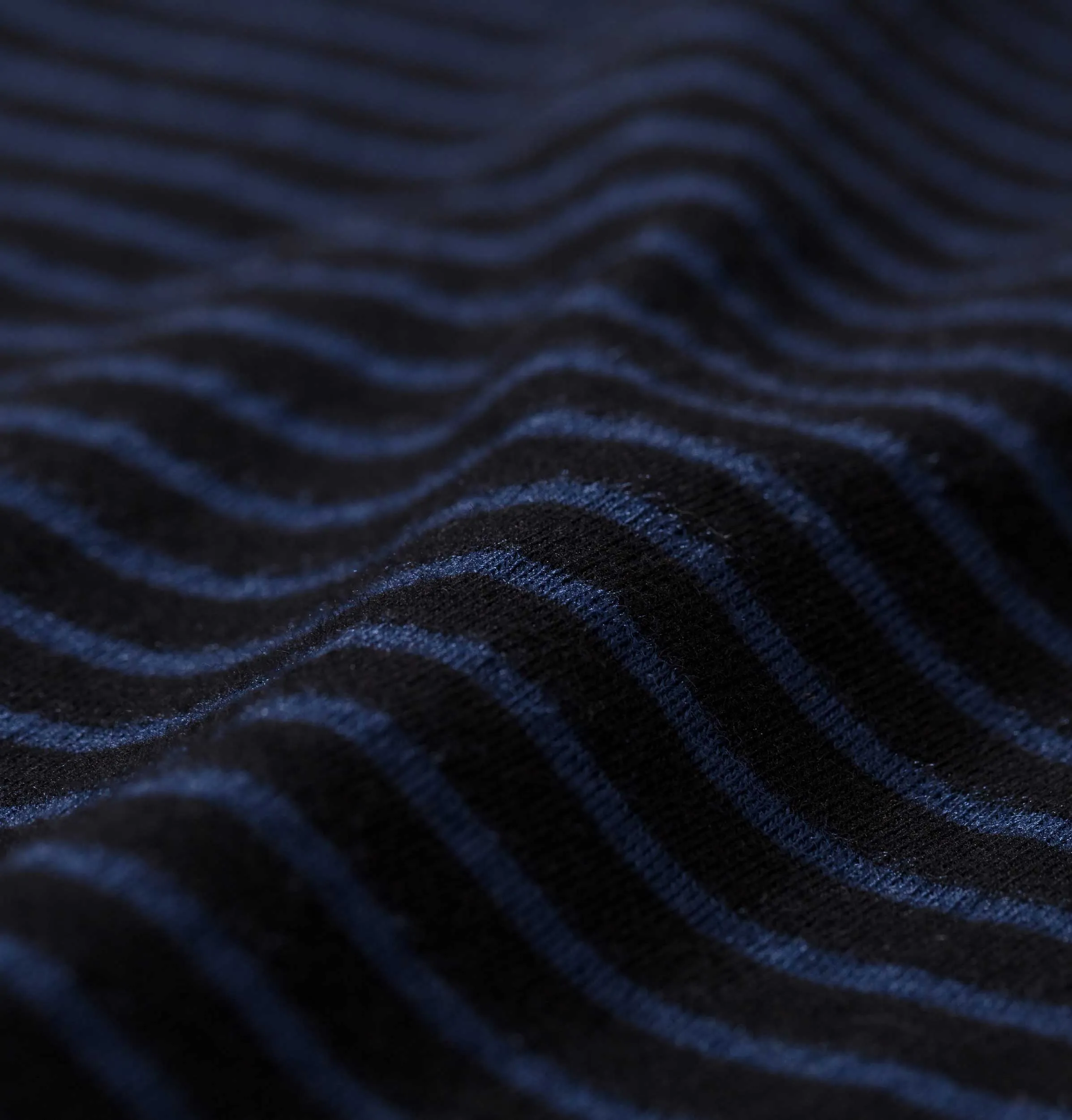 Norse Projects Niels Indigo Stripe T-Shirt – Black