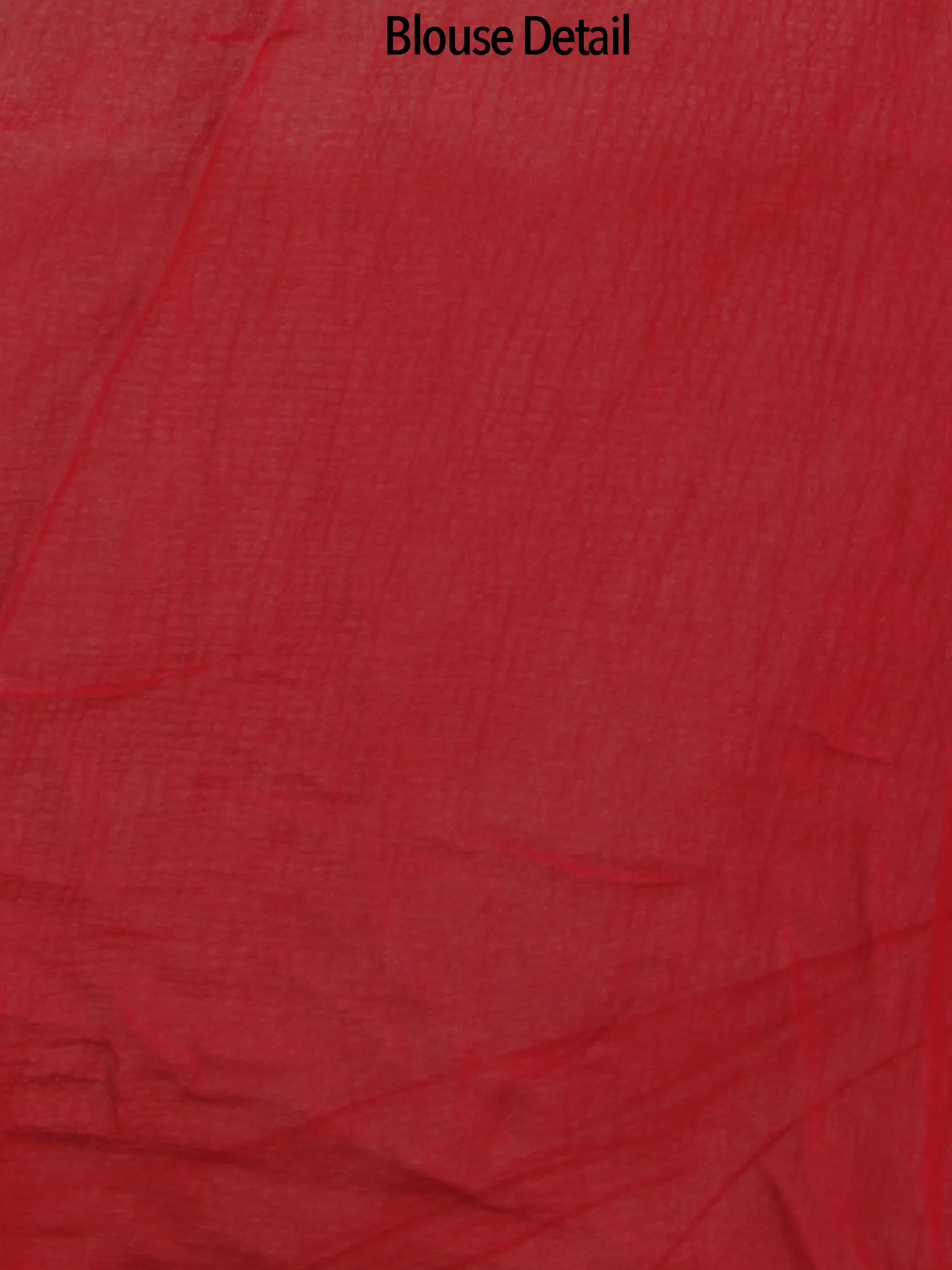 Red White Hand Block Printed Chiffon Saree With Zari Border- S031702591
