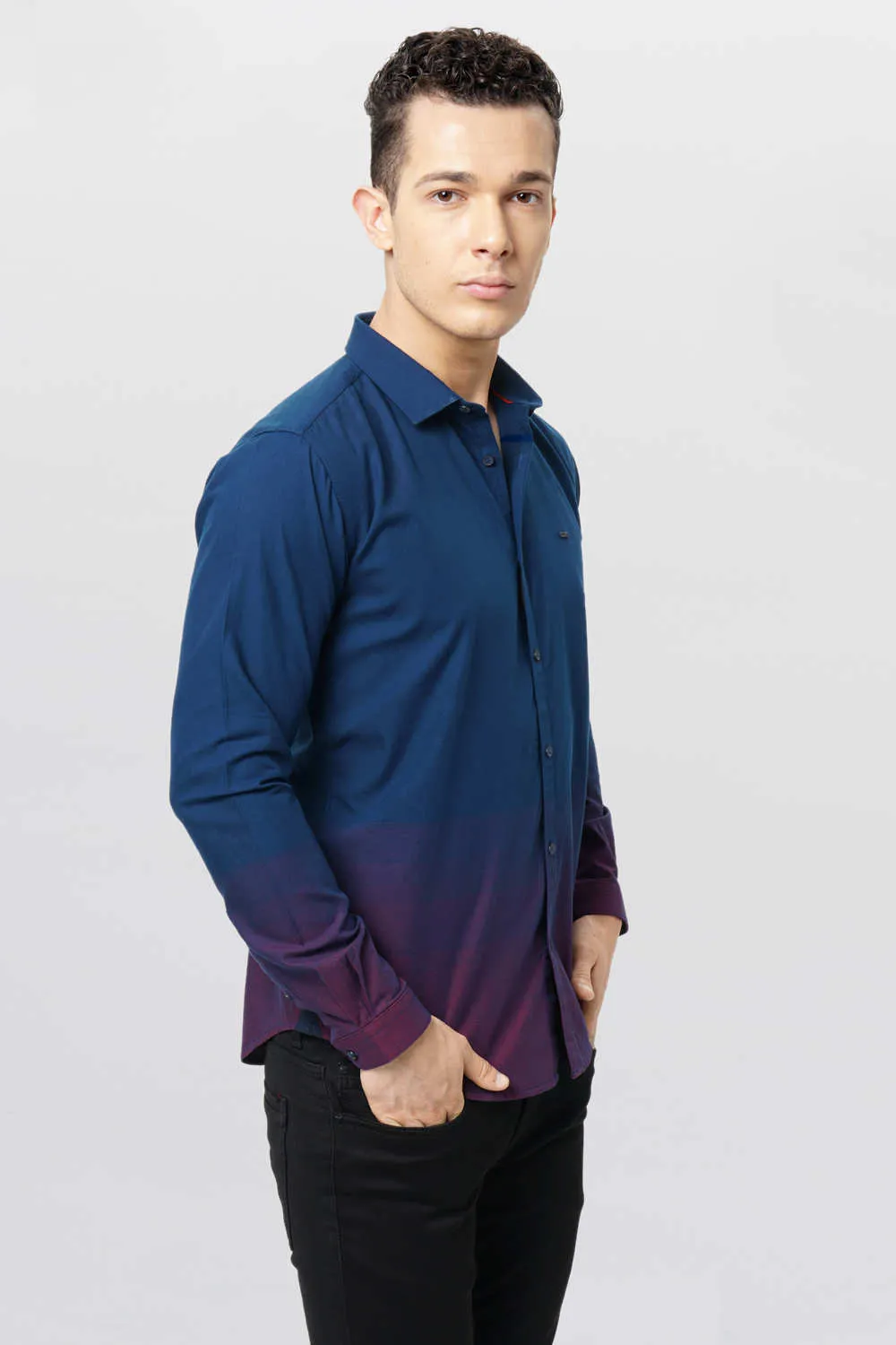Slim Fit Grading Engineered Stripe Shirt