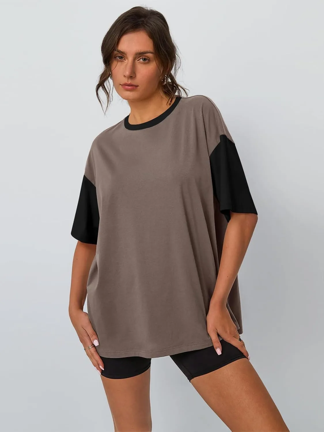 Trendy Queen Oversized T-Shirts for Women Summer Workout Loost Fit Short Sleeve Tops Casual Y2K 2025 Fashion Basic Tees