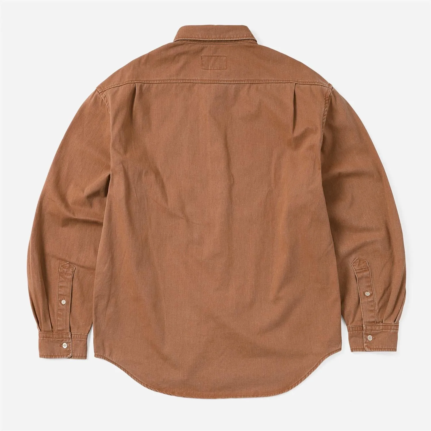 Washed Denim Shirt - Orange