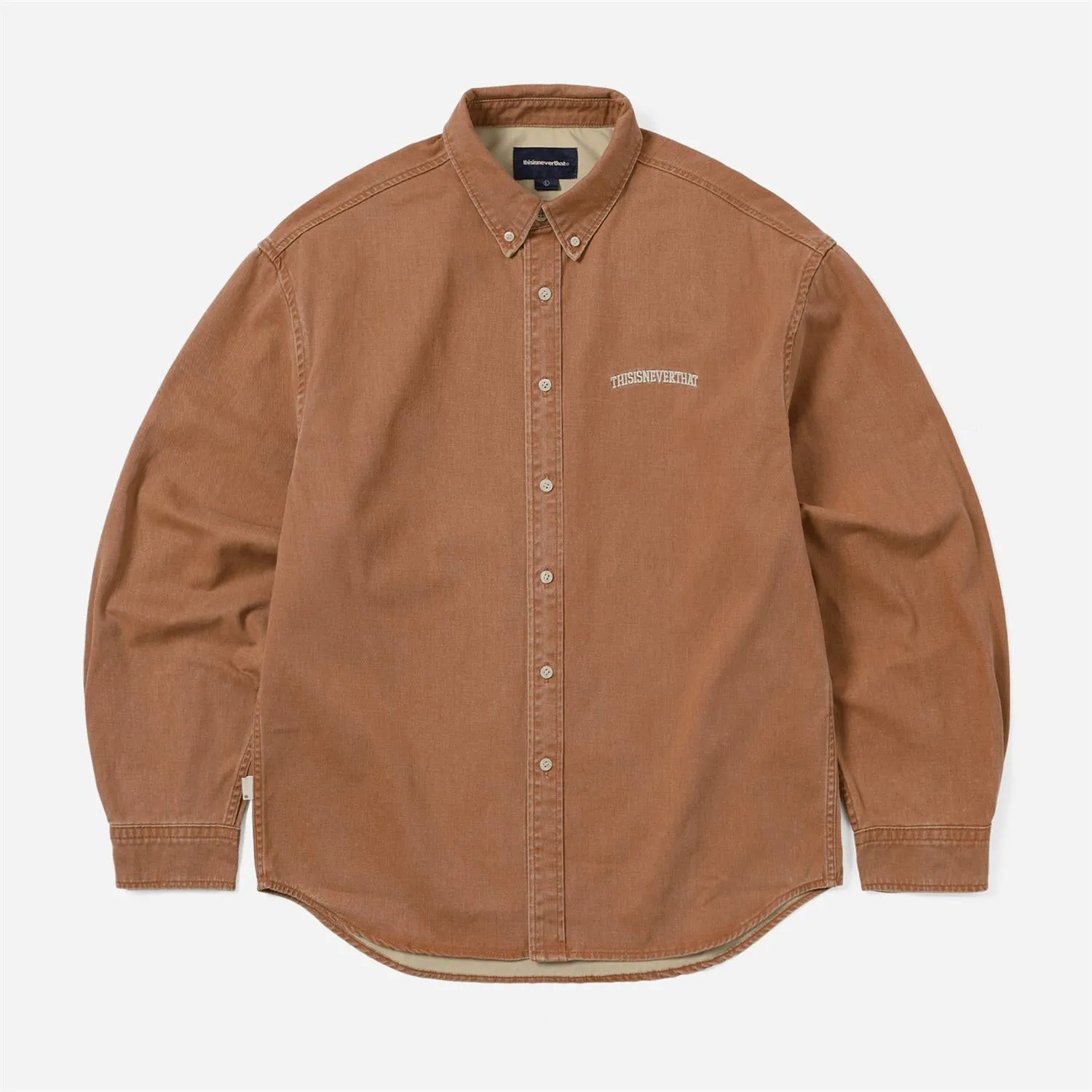 Washed Denim Shirt - Orange