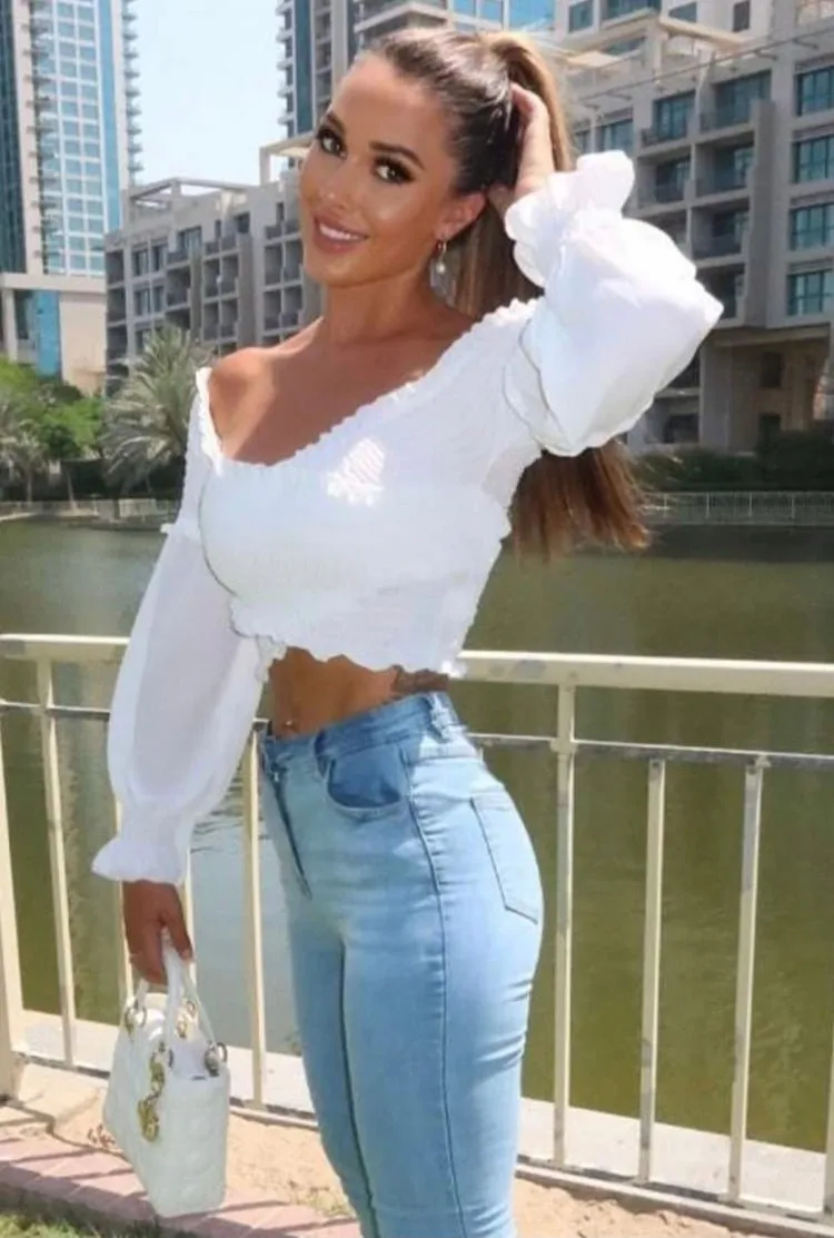 White Bardot  Crop Top