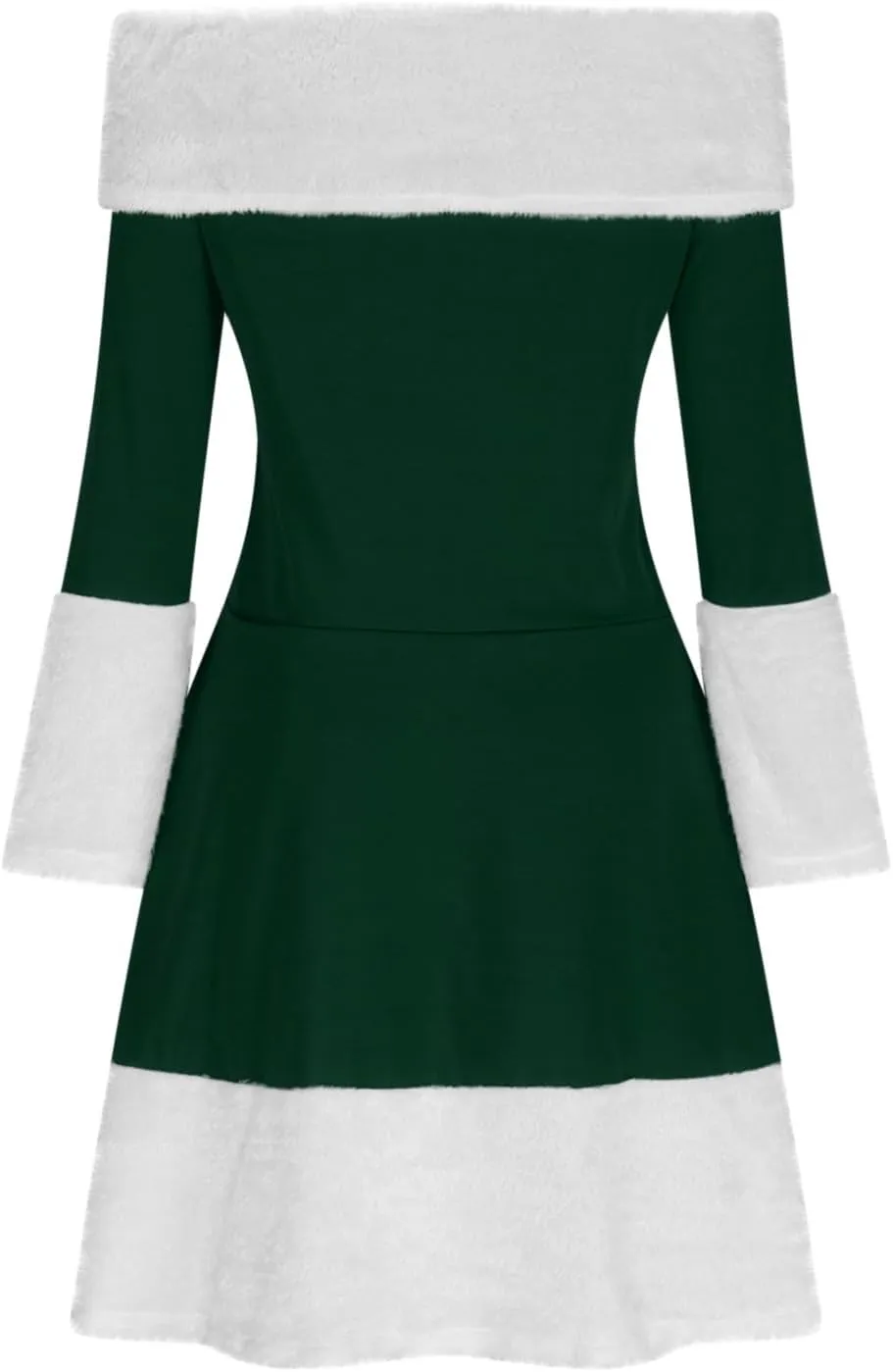 Womens Christmas Dress Vintage 1950s Dresses Long Sleeve Swing Party Dresses Xmas Cocktail Dress Party Holiday Dress